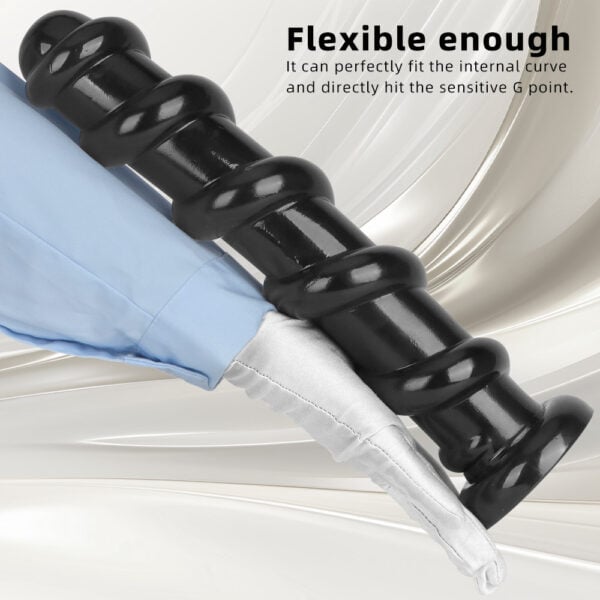 Extra Long Spiral Large Anal Dildo Big Black Dildo (1)