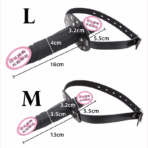 Face Dildo Double-Cock Lockable Realistic Penis Gag Mouth Gag-M,L
