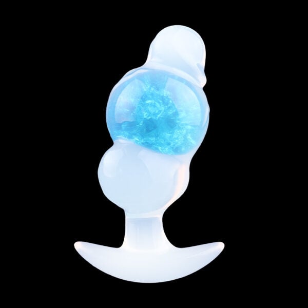Silicone Anal Butt Plug large Anal Plug with Crystal Glitter blue