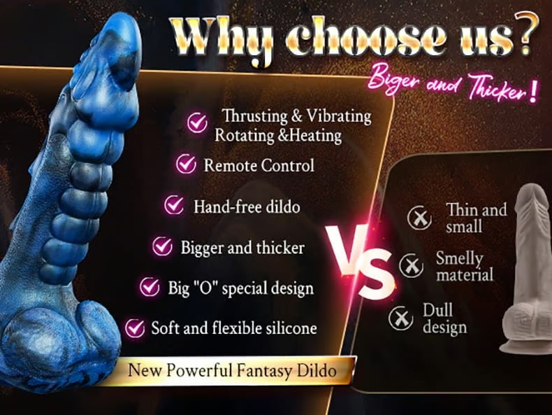 Thrusting Vibrating Heating Huge Dildo with Suction Cup (11)