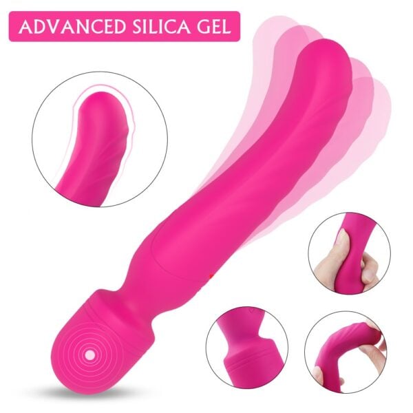 2in1 Heated Vibrator Best Wand Vibrater Vibrating Dildo​ (10)