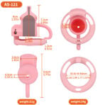 Pink Small Chastity Cage Silicone Male Chastity Cage-SIZE2