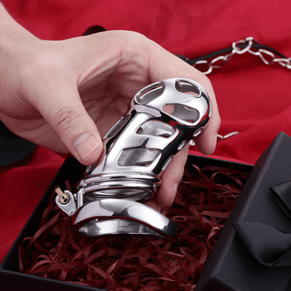 Stainless Steel Metal Male Chastity Cage (2)