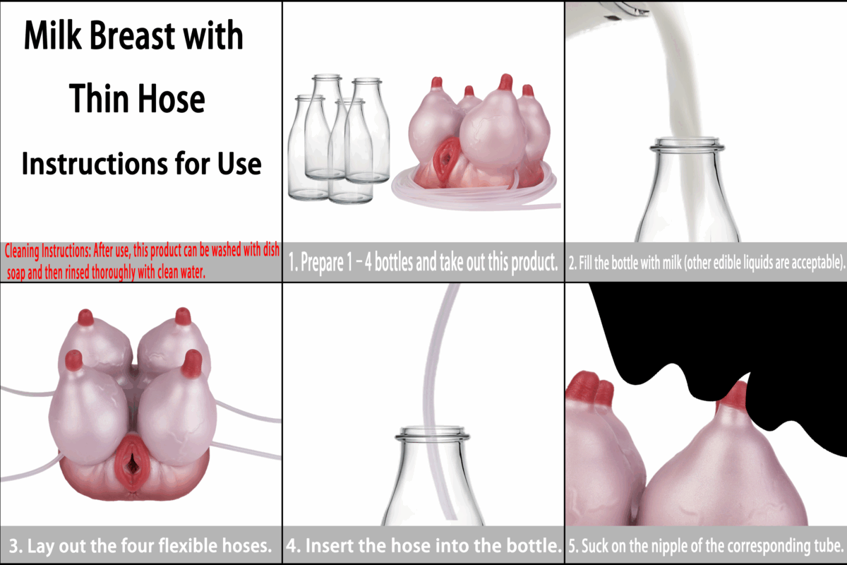 Cow Tits Pocket Pussy Sucking Breast Stroker Nipple Onahole instru