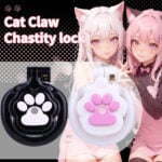 Small Cute Cat Paws Flat Chastity Cage- (2)
