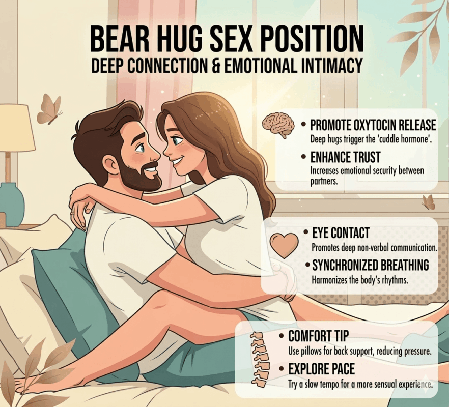 Benefits of the Bear Hug Sex Position

