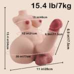 Flat Chest Futa Sex Doll Torso Most Realistic Sex Doll Size