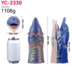 Fantasy Dolphin Silicone Pocket Pussy Pump-Blow Job Simulator size