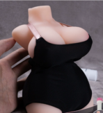 Mini Sex Doll Torso Pocket Pussy black Lingerie(Alina)