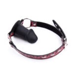 Bondage Black Silicone Dildo Gag Bdsm Tools-1