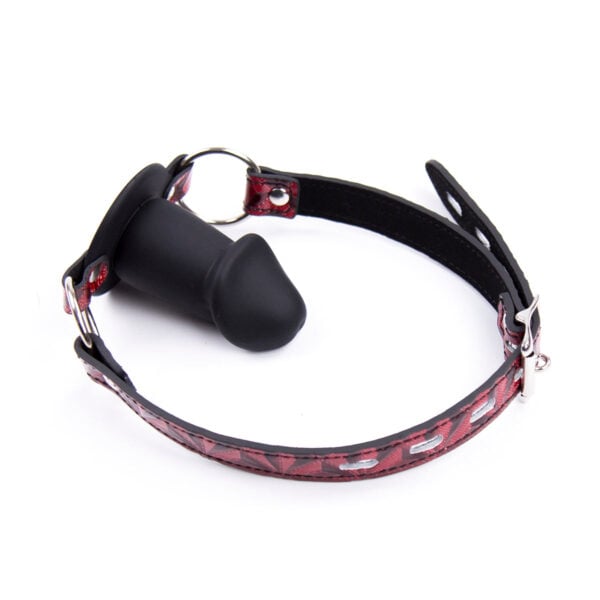 Bondage Black Silicone Dildo Gag Bdsm Tools-1