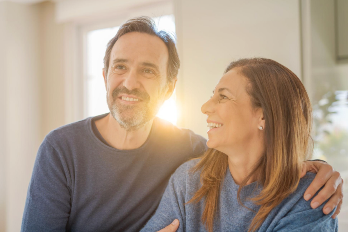 An elderly couple