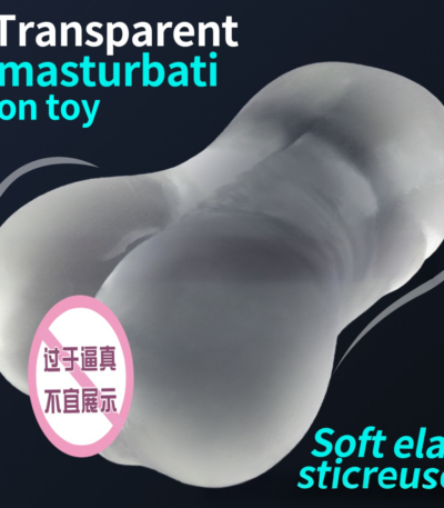 Clear Pocket Pussy Transparent Male Sex Toy Clear Masterbator (2)