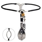 Female Chastity Belt with Stainless Steel Butt Plug black