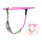 Female Chastity Belt with Stainless Steel Butt Plug pink2