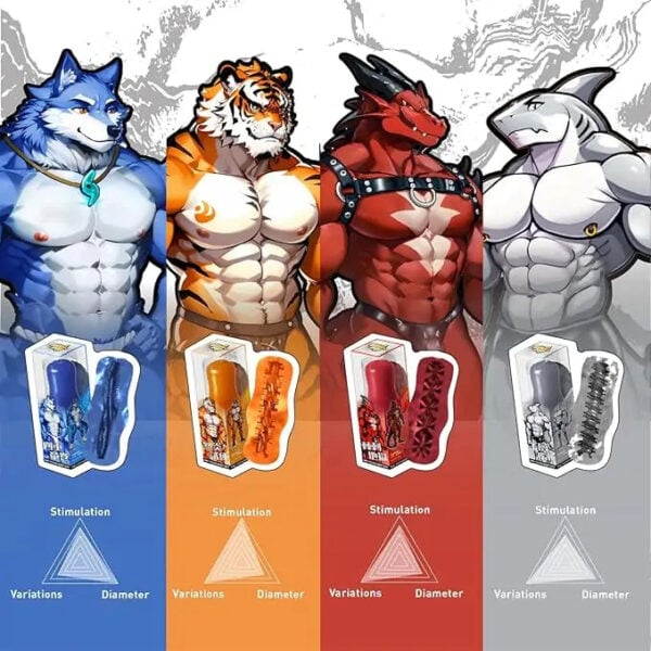 4 Fantasy Animal Spiral Furry Pocket Pussy