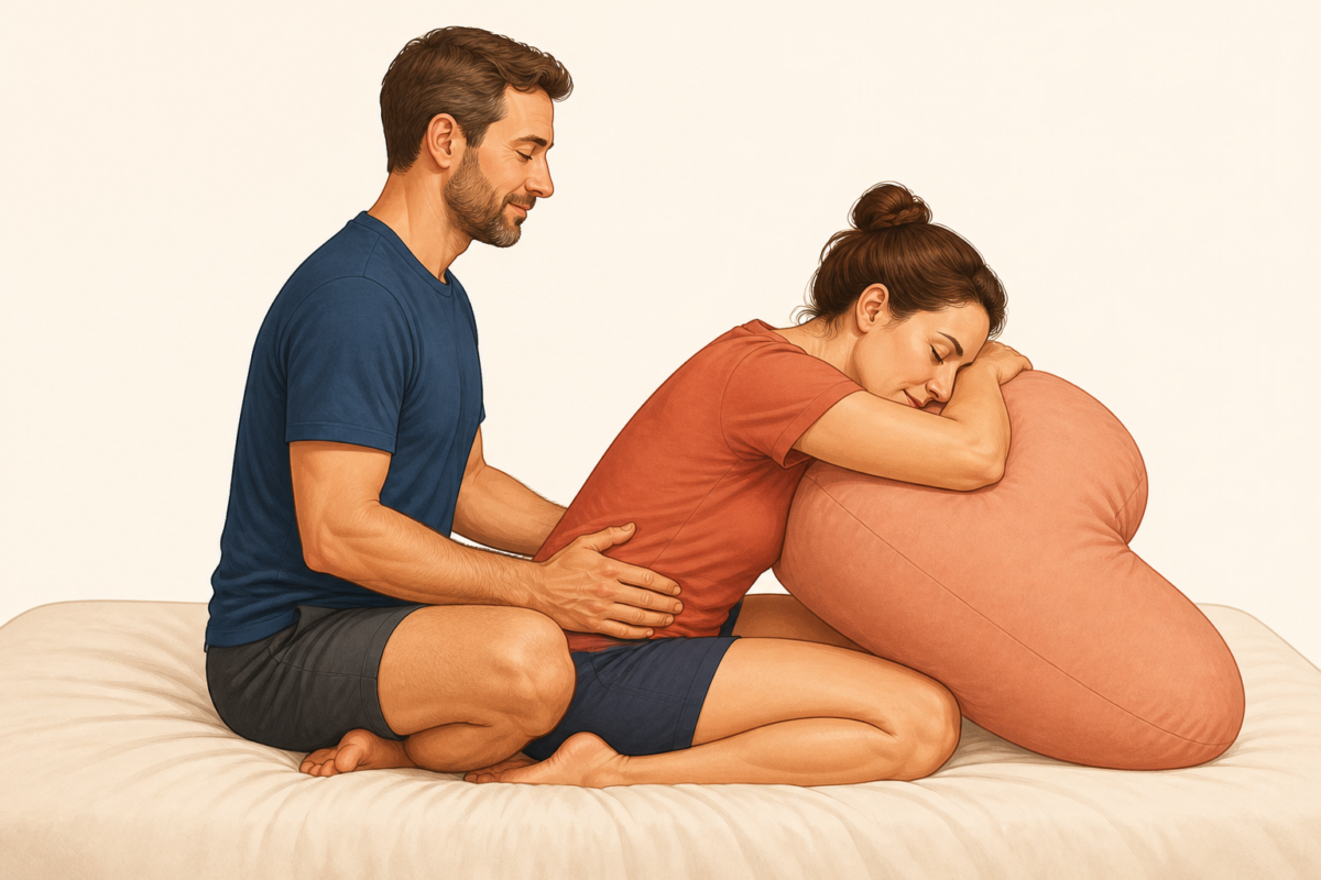 Forward-leaning partner on top