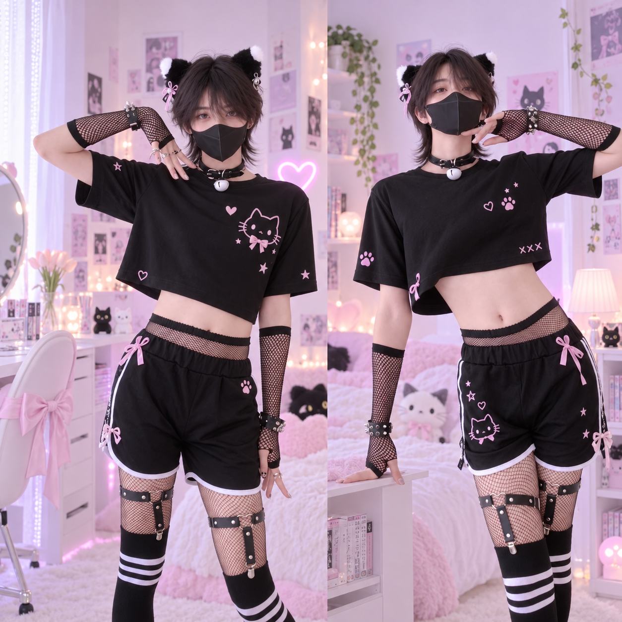 femboy in black shorts